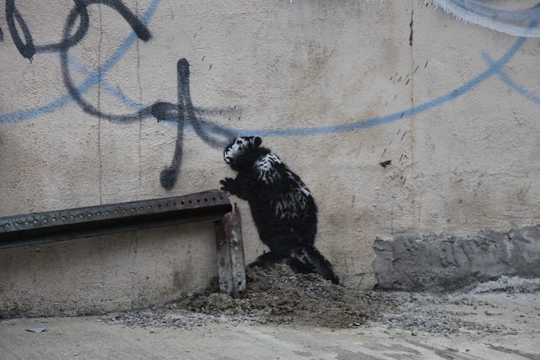 Banksy 藝術企劃「Better Out Than In」最新塗鴉作品