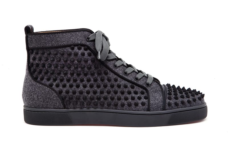 Christian Louboutin Louis Spikes Felt 高筒鞋款