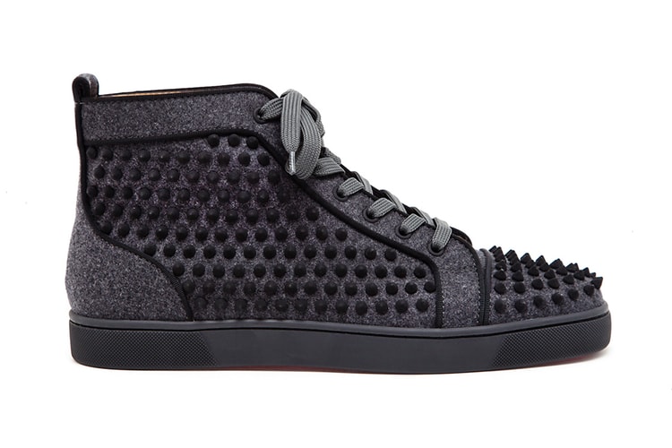 Christian Louboutin Louis Spikes Felt 高筒鞋款