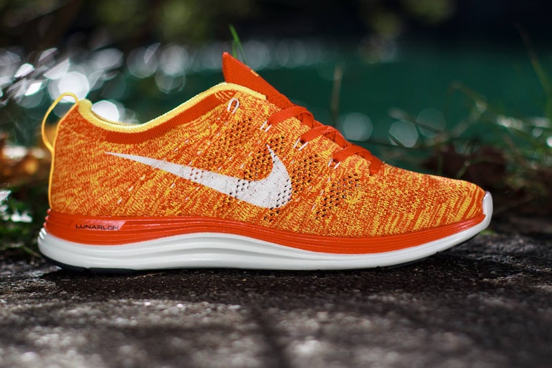 Nike Flyknit Lunar 1+ Team Orange/Laser Orange 配色