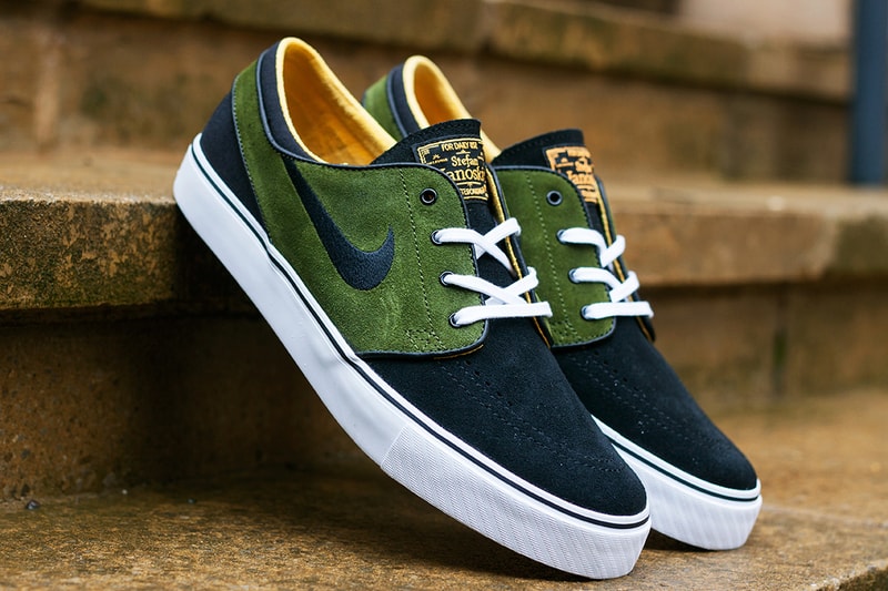 Nike SB Zoom Stefan Janoski Black/Legion Green-Laser Orange 配色