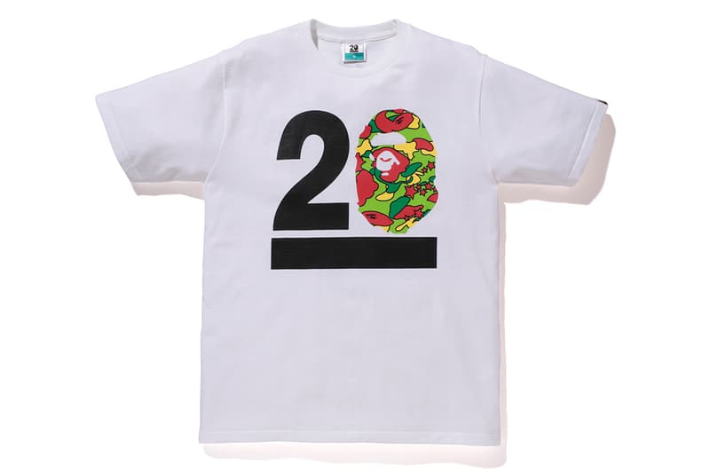 NOWHERE / A Bathing Ape 20 周年「BAPELAND CAMO」迷彩 T-Shirt 系列