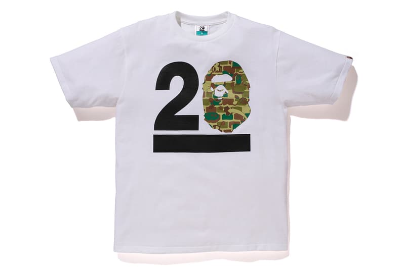 NOWHERE / A Bathing Ape 20 周年「BAPELAND CAMO」迷彩 T-Shirt 系列
