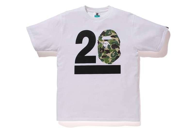 NOWHERE / A Bathing Ape 20 周年「BAPELAND CAMO」迷彩 T-Shirt 系列