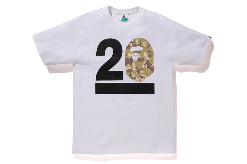 NOWHERE / A Bathing Ape 20 周年「BAPELAND CAMO」迷彩 T-Shirt 系列