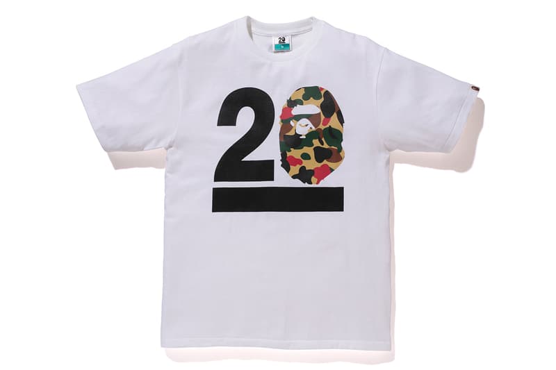 NOWHERE / A Bathing Ape 20 周年「BAPELAND CAMO」迷彩 T-Shirt 系列