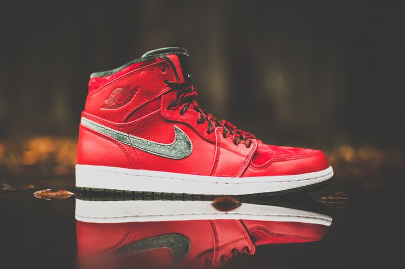 Air Jordan 1 High Premier Varsity Red/Dark Army 配色