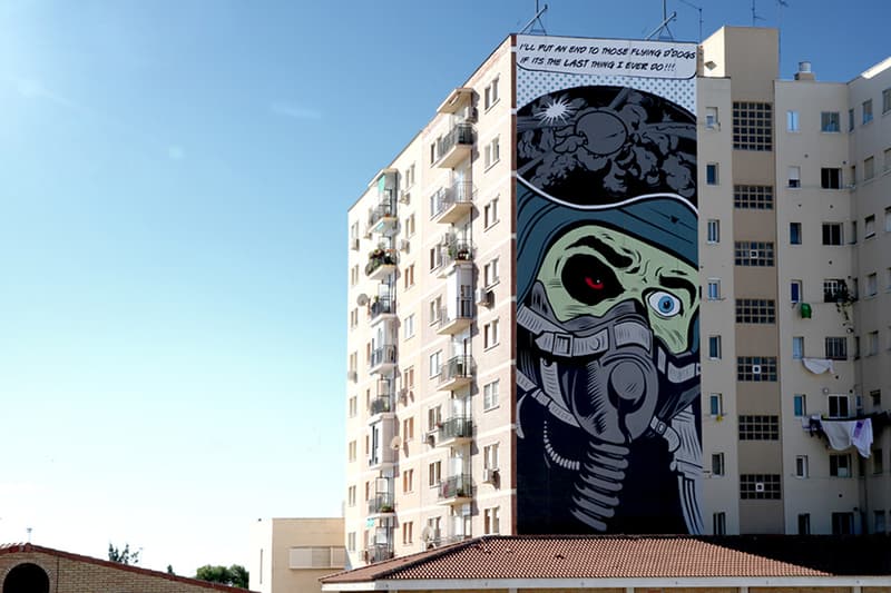 Shepard Fairey 與 D*Face 於西班牙創作大型壁畫
