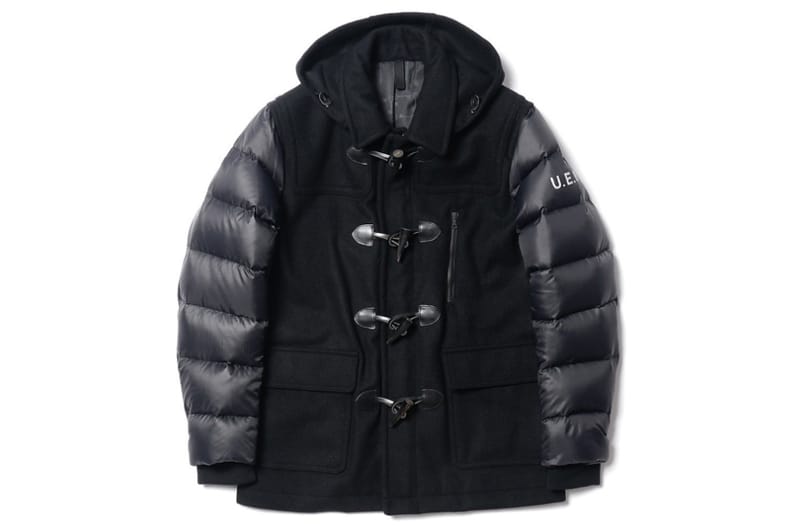 uniform experiment 羽絨袖粗呢大衣