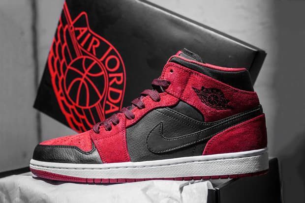 Air Jordan 1 Mid 紅黑配色
