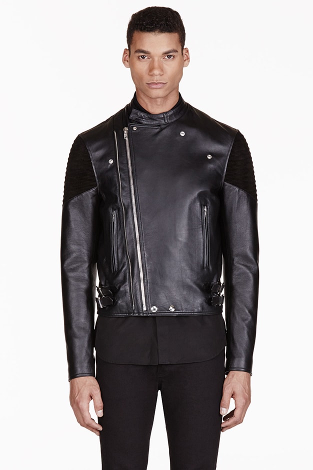 Givenchy 黑色皮革機車夾克