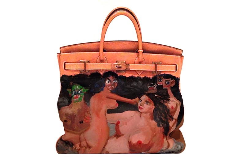 Kanye West 贈予 Kim Kardashian 由 George Condo 手繪的 Hermès Birkin 手袋