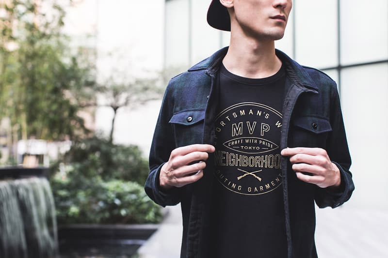 M.V.P. x NEIGHBORHOOD 2013 秋冬 Navy NHMV.WOOL 聯名襯衫
