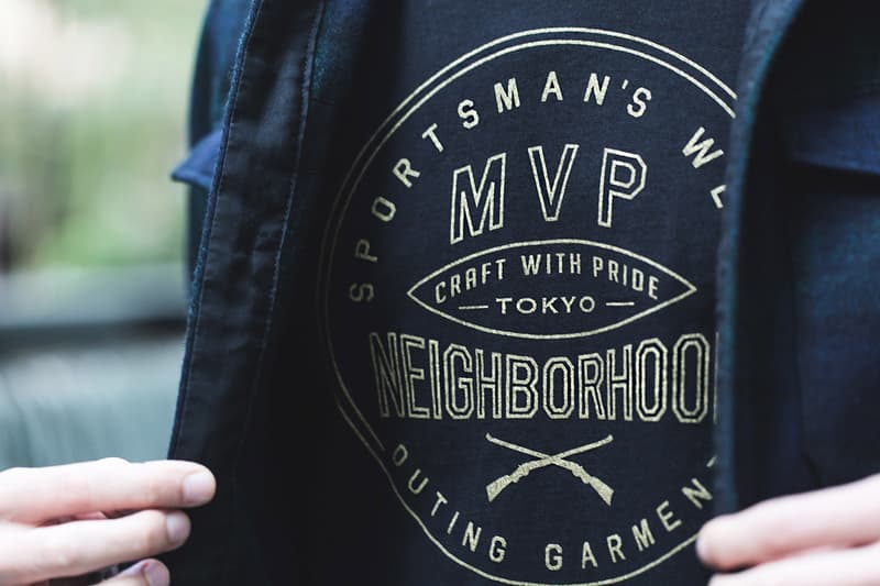 M.V.P. x NEIGHBORHOOD 2013 秋冬 Navy NHMV.WOOL 聯名襯衫