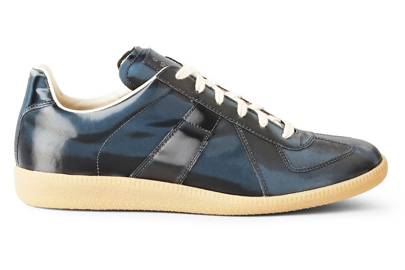 Maison Martin Margiela Navy Metallic Leather Replica Sneakers 鞋款