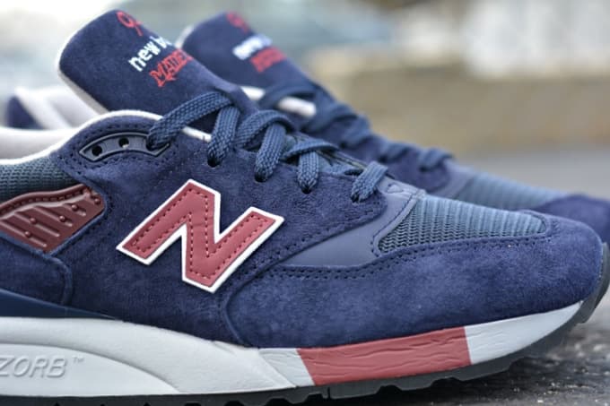 New Balance M998MB Navy/Burgundy 配色