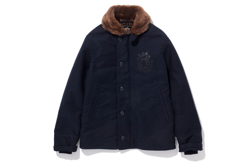 XLARGE x Keith Haring x Alpha Industries Leopard N-1 Deck 軍事夾克