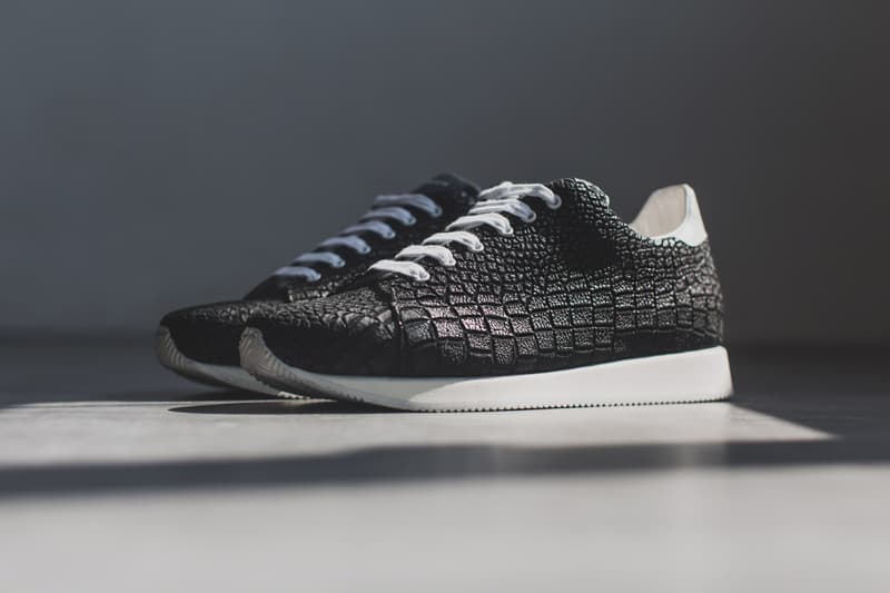 KRISVANASSCHE 2014 春夏 Black Crocodile Pattern Low Sneakers 球鞋