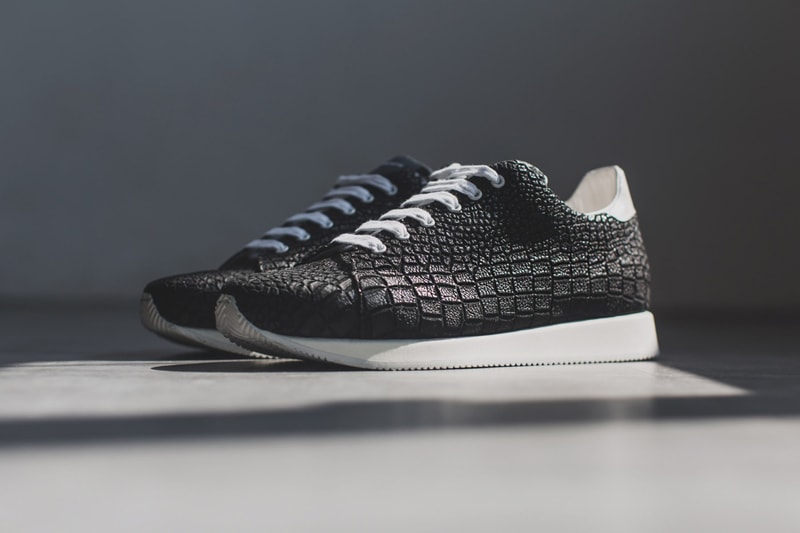 KRISVANASSCHE 2014 春夏 Black Crocodile Pattern Low Sneakers 球鞋