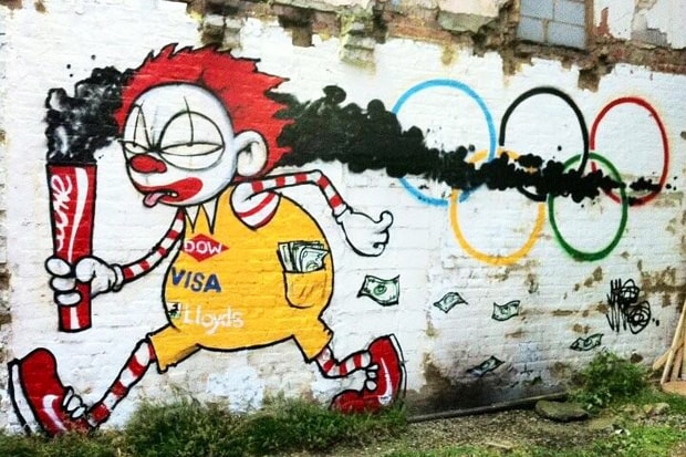 Banksy 2014 奧運主題塗鴉作品