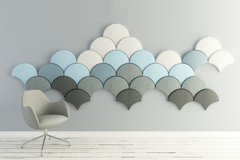 Stone Designs 所打造的銀杏葉吸音裝飾面板