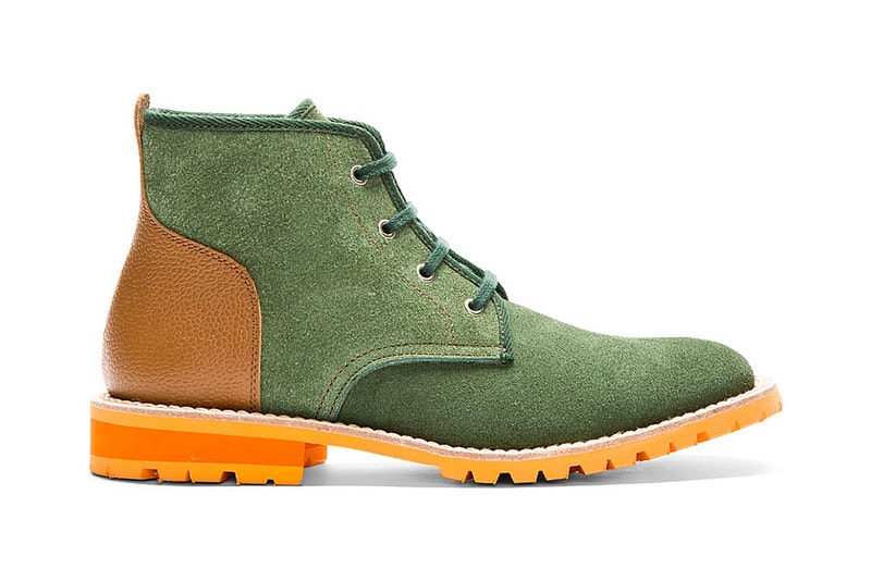 Junya Watanabe MAN Green & Cognac 系帶短靴
