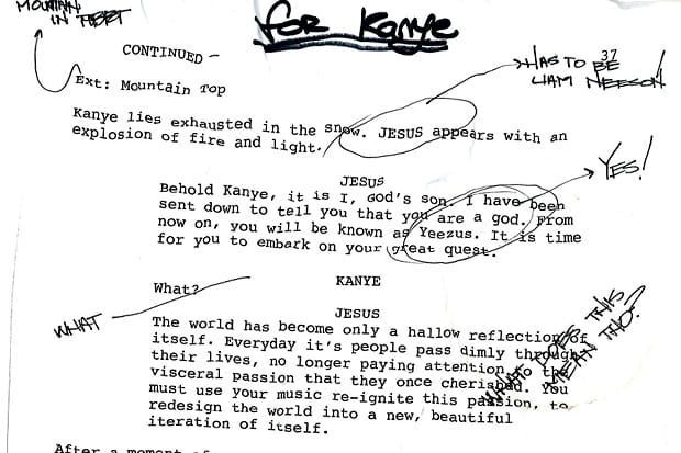 《Yeezus》同名電影腳本曝光？