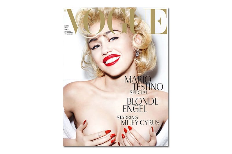 Mario Testino 掌鏡爲 Miley Cyrus 拍攝《Vogue Germany》三月刊封面