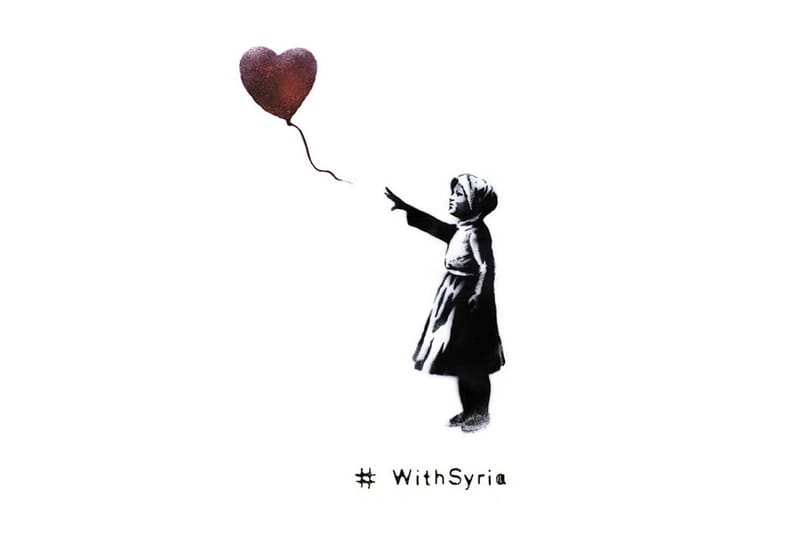 Banksy 通過藝術作品推動 #WithSyria 運動
