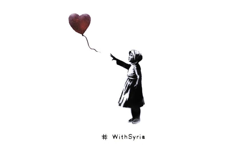 Banksy 通過藝術作品推動 #WithSyria 運動
