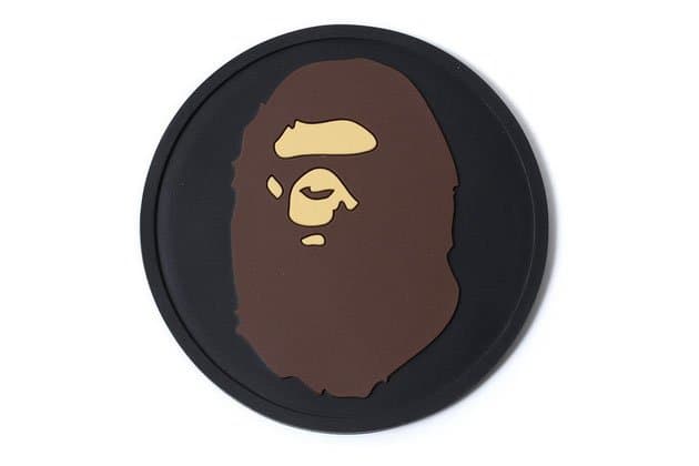 A Bathing Ape「Ape Head」雙面橡膠杯墊