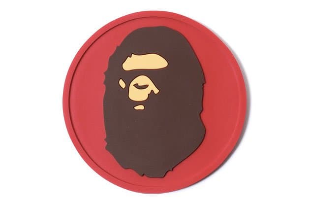 A Bathing Ape「Ape Head」雙面橡膠杯墊