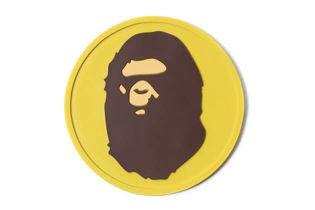 A Bathing Ape「Ape Head」雙面橡膠杯墊
