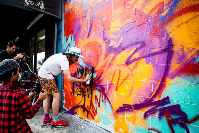 The Hundreds 與 MADSTEEZ 聯手於洛杉磯創作大型塗鴉壁畫