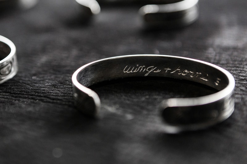 wings+horns x Lattimer Gallery x Justin Rivard 聯名純銀手镯