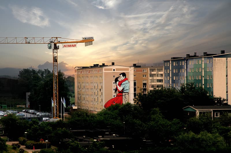 D*Face 壁畫作品「Last Embrace Before Departure」 @ ArtScape Festival Malmo