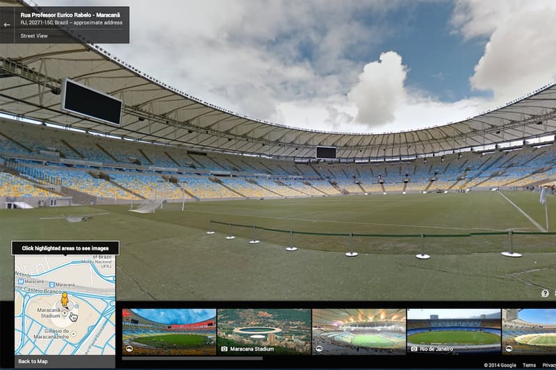 Google Map 新增巴西世界杯足球場館街景