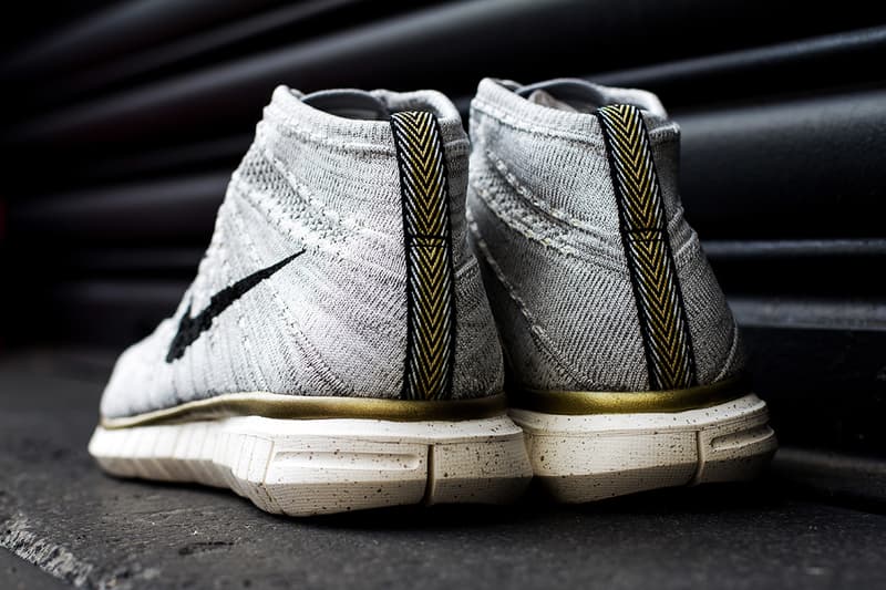 近賞 Nike Free Flyknit Chukka「Gold Hypervenom」別注配色