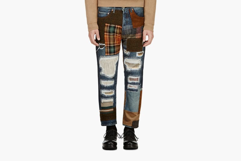 Junya Watanabe 蓝色拼貼牛仔褲