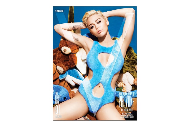 Karl Lagerfeld 掌鏡為 Miley Cyrus 拍攝最新一期《V Magazine》封面