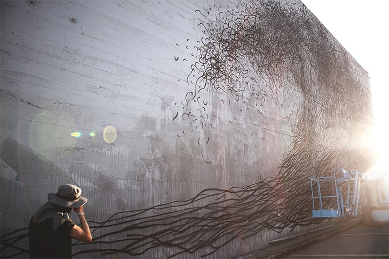 DALeast 為 Forest For The Trees 藝術企劃創作全新壁畫「Persistent Parabola」