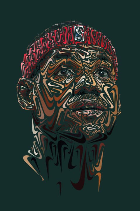 Andy Gellenberg 運用 Nike Swoosh 打造 Paul Rodriguez, Lebron James 與 Tiger Woods 形象插畫