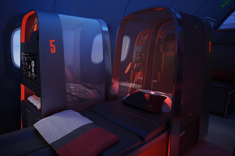 Nike 為職業運動員打造概念化專機座艙