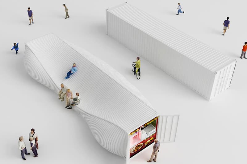 NL 建築事務所改造集裝箱為小商亭