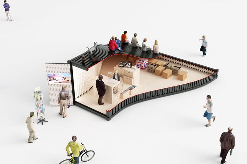 NL 建築事務所改造集裝箱為小商亭