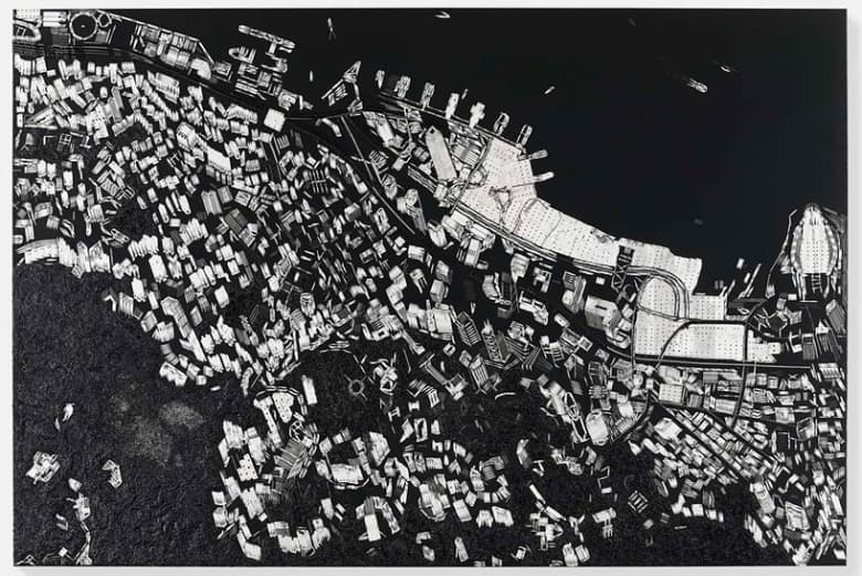 Damien Hirst 藝術作品系列「Black Scalpel Cityscapes」