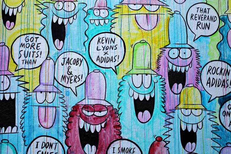 Kevin Lyons 替 adidas Originals 主題展覽繪畫大型塗鴉