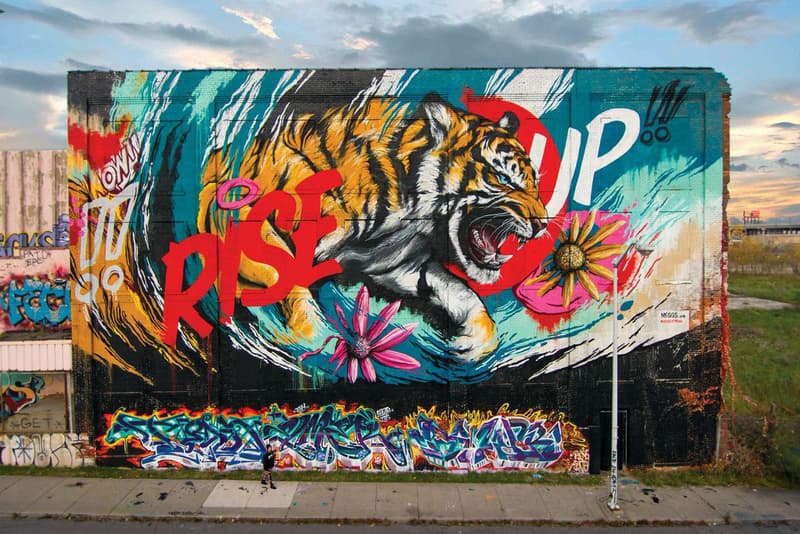 MEGGS 於底特律創作「Rise Up」巨型壁畫