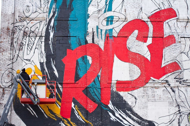 MEGGS 於底特律創作「Rise Up」巨型壁畫