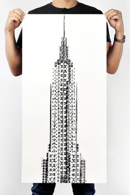 Thomas Yang 利用輪胎痕跡創作插畫作品